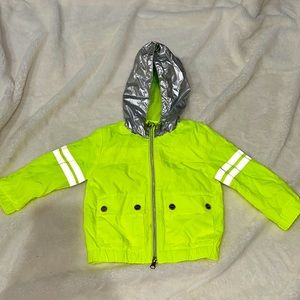 Urban replica toddler baby girl 24M highlighter yellow rain jacket